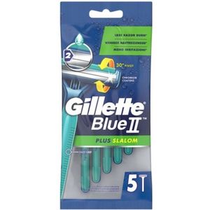 Gillette Blue II - Plus Slalom - Wegwerpscheermesjes - 5 Scheermesjes - 1 stuk