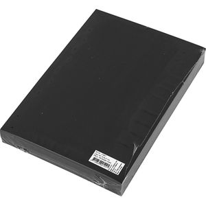 Gekleurd Karton, A5, 148x210 mm, 200 gr, zwart, 100 vel/ 1 doos | Knutselpapier | Knutselkarton