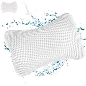 Ergonomisch badkussen - optimale nekontspanning - 1 stuk - wit - kunststof
