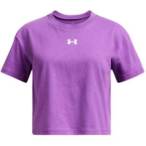Under Armour - Crop Sportstyle Logo - T-shirt - Paars - Korte Mouwen - 7 Years
