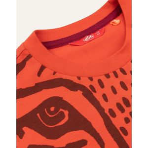 Thommy l.sl. T-shirt 19 Solid with artwork Big tiger Red: 92/2yr