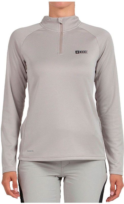 +8000 Lua Half Rits Lange Mouw T-shirt