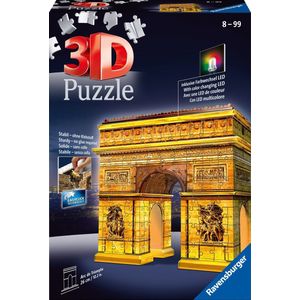 Ravensburger 3D Puzzel Arc de Triomphe Night Edition (216 Stukjes, Triomfboog bij Nacht)