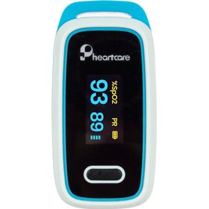 Pheartcare Saturatiemeter Zuurstofmeter met Inspectie Certificaat en Medische Kwalificatie - Cyaan