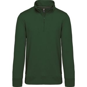 Sweatshirt Heren 4XL Kariban 1/4-ritskraag Lange mouw Forest Green 80% Katoen, 20% Polyester