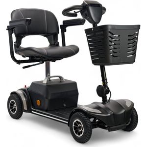 Scootmobiel Plaza Elite - Opvouwbare 4-Wiel Scootmobiel - LED Verlichting - Bereik tot 20 km
