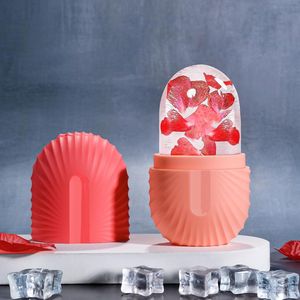 Famanu – Herbruikbare ijsroller – Siliconen gezichtsmassager tegen wallen en donkere kringen – Roze