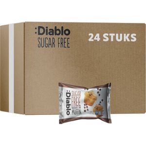 Diablo | Sugar Free | Chocolate Chip Muffin | 24 Stuks | 24 x 45 gram