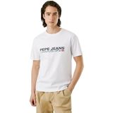 Pepe Jeans - PM5010104 - T-shirt - Rood - Katoen - Korte Mouwen