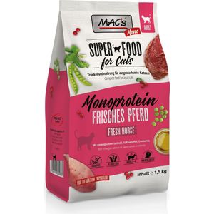 MAC's Superfood Kattenvoer - Mono Proteïne Paardenvlees - 1,5 kg - Kattenbrokken