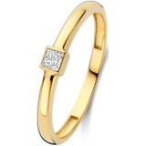 Isabel Bernard - Rivoli Jodi - Stacking Ring - 14 Karaat Goud - Met Zirkonia Steentje