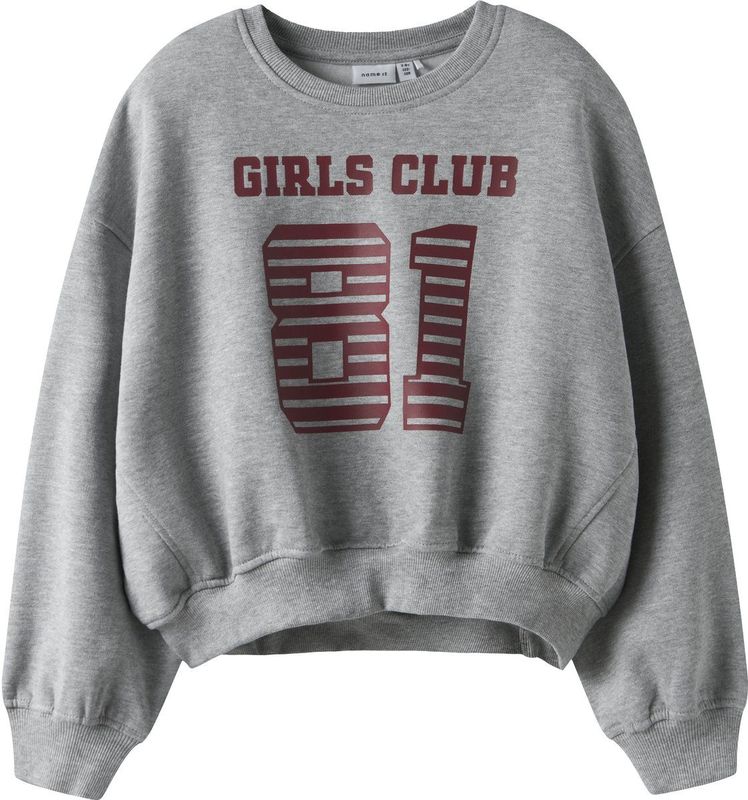 NAME IT KIDS sweater grijs melange