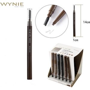 Wynie - Quick Eye Brow - Wenkbrauwpotlood met borsteltje - Donker Bruin/Dark Brown  - Nummer 003 - 1 stuks