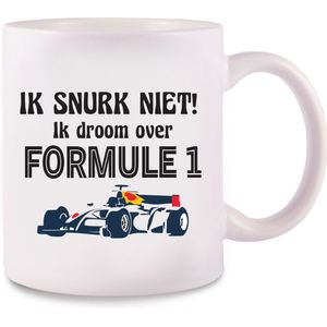 Mok - Ik snurk niet! Ik droom over Formule 1 - Kado Formule 1 - Mok - Max - kampioenen - Wereld kampioenen - Keramiek Mok - Go Max