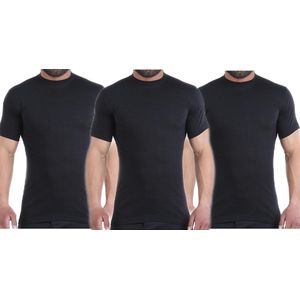 Embrator 3-stuks mannen T-shirt zwart maat M