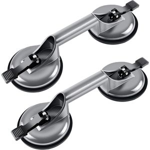 2stuks - Glass Suction - Glas Zuignap Handgreep - glasplaatdrager - aluminium - Glasdrager - Vacuüm - Tegeltiller - Glasheffer - Glaszuignap Set 2 stuks - Ergonomisch & Duurzaam