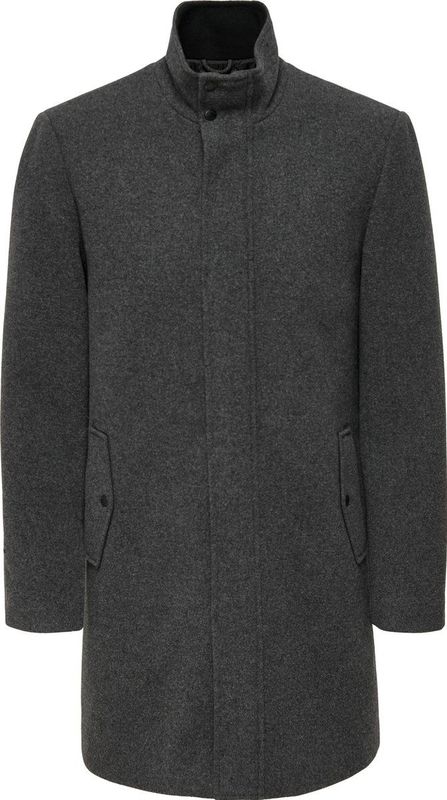 ONLY & SONS ONSDEVON HIGHNECK WOOL COAT OTW Heren Jas - Maat L