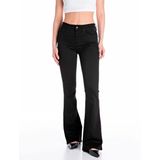 Replay - Joella - Flare Fit Jeans - Zwart - 10 oz Super Stretch Denim