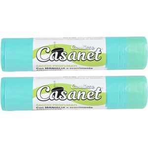 Afvalzakken/vuilniszakken/containerzakken - lime geur - 30x - 50 liter - groen - ruikt lekker
