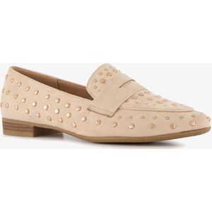 Blue Box dames loafers met studs beige - Maat 39