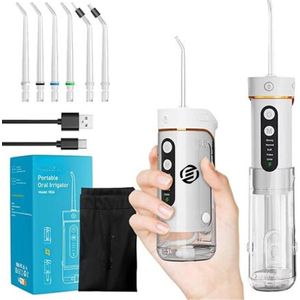 Equivera Waterflosser - Monddouche - Waterflosser Draadloos - Flosapparaat - Verwijderd Tandplak Eenvoudig