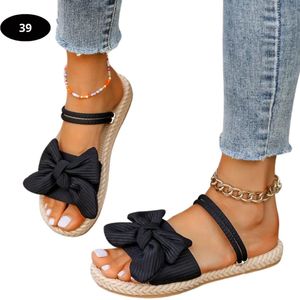 Nivard Slippers Dames - Teenslippers - Flip Flops - Comfortabel - Zomer - Zwart - 35.5