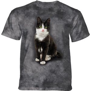 T-shirt Black & White Cat XXL