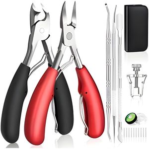 Professionele Voetnageltangset - 7-delige Set voor Pedicure - Hoogwaardig Roestvrij Staal - Geschikt voor Dikke, Ingegroeide en Harde Teennagels - Inclusief Opbergtas en Accessoires