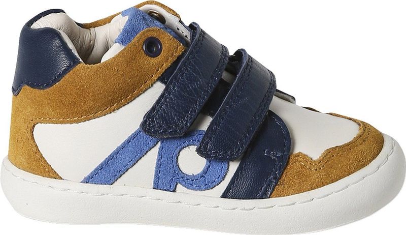 Vertbaudet - Leren Sneakers - Veelkleurig - Met Klittenband