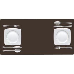 NOOBLU Tafelloper DUBL - Senso Chocolate brown - Lengte: 85 cm, Aantal: 1 tafelloper