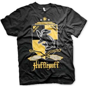 Harry Potter Heren Tshirt -M- Hufflepuff Zwart