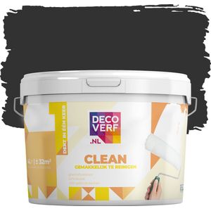 Decoverf clean muurverf nachtzwart, 4L