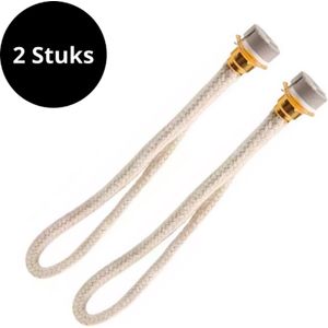 Zoettt Geurbrander lont met steentje 15 cm - Goud - Olielamp - Geschikt voor Lampe Berger, LampAir, Ashleigh & Burwood en Millefiori