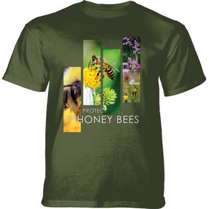 T-shirt Protect Bee Split Portrait Green S