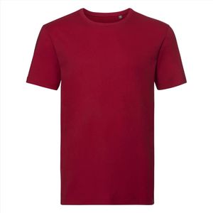 Russell - Pure Organic T-Shirt - Rood - 100% Biologisch Katoen - XS