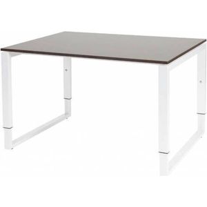 Verstelbaar Bureau - Domino Plus 120x90 logan - wit frame