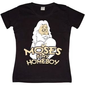 Hybris Damen Moses Is My Homeboy Girly T-Shirt SH-5-10913-Poly Black-S