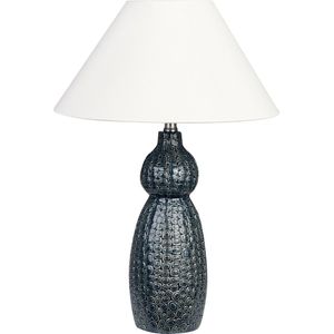 MATINA - Tafellamp - Donkerblauw/Wit - Keramiek
