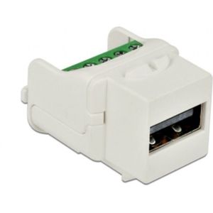 USB-A - Keystone Module - Wit - USB2.0 - Terminal Block