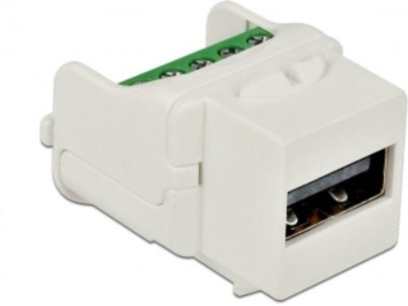 USB-A - Keystone Module - Wit - USB2.0 - Terminal Block