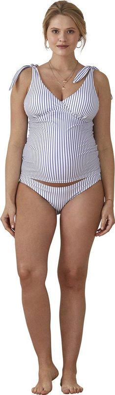 Vertbaudet - Zwangerschapstankini - Multicolor - V-hals - Geïntegreerde Beha