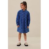 Sissy-Boy - Blauwe denim jurk met print