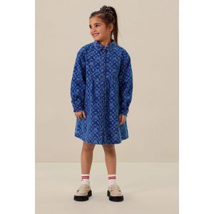 Sissy-Boy - Blauwe denim jurk met print