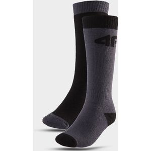 4F Kinder Skibroeken (2-pack) Maat 35-37 Grijs/Zwart