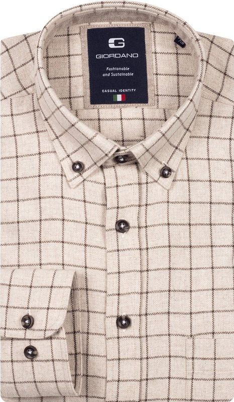Giordano - Overhemd 527302 - Herenoverhemd - Ruitjes