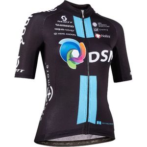 Nalini Team DSM Fietsshirt Korte Mouwen Dames Zwart Blauw - TEAM DSM SS FEMALE JERSEY - S