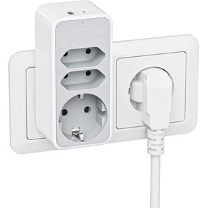 DailySupplies® Dubbele Stekker voor Stopcontact - Tweeweg Stekker - Verdeelstekker - Stopcontact Splitter - Wit