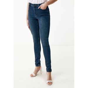 ANDREA High Waist/ Skinny Leg Jeans Dames - Donker Blauw - Maat 27