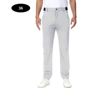 Bovista Golfbroek Heren - Golfkleding - Golfen - Golf Accessoires - Nette Pantalon - Lichtgrijs XS - Maat 44