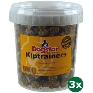 3x850 ml Dogstar kiptrainers hondensnack
